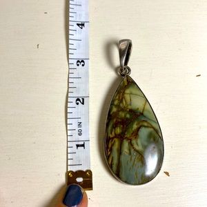 Sterling Silver Jasper Necklace Pendant